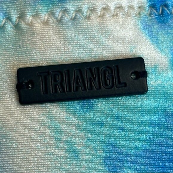 Triangl blue tie-dye neoprene bikini bottoms Sz S - Picture 4 of 9